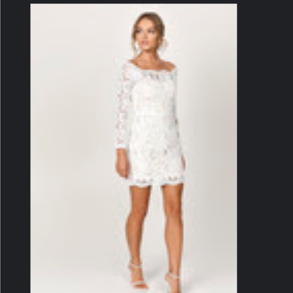TOBI white lace dress